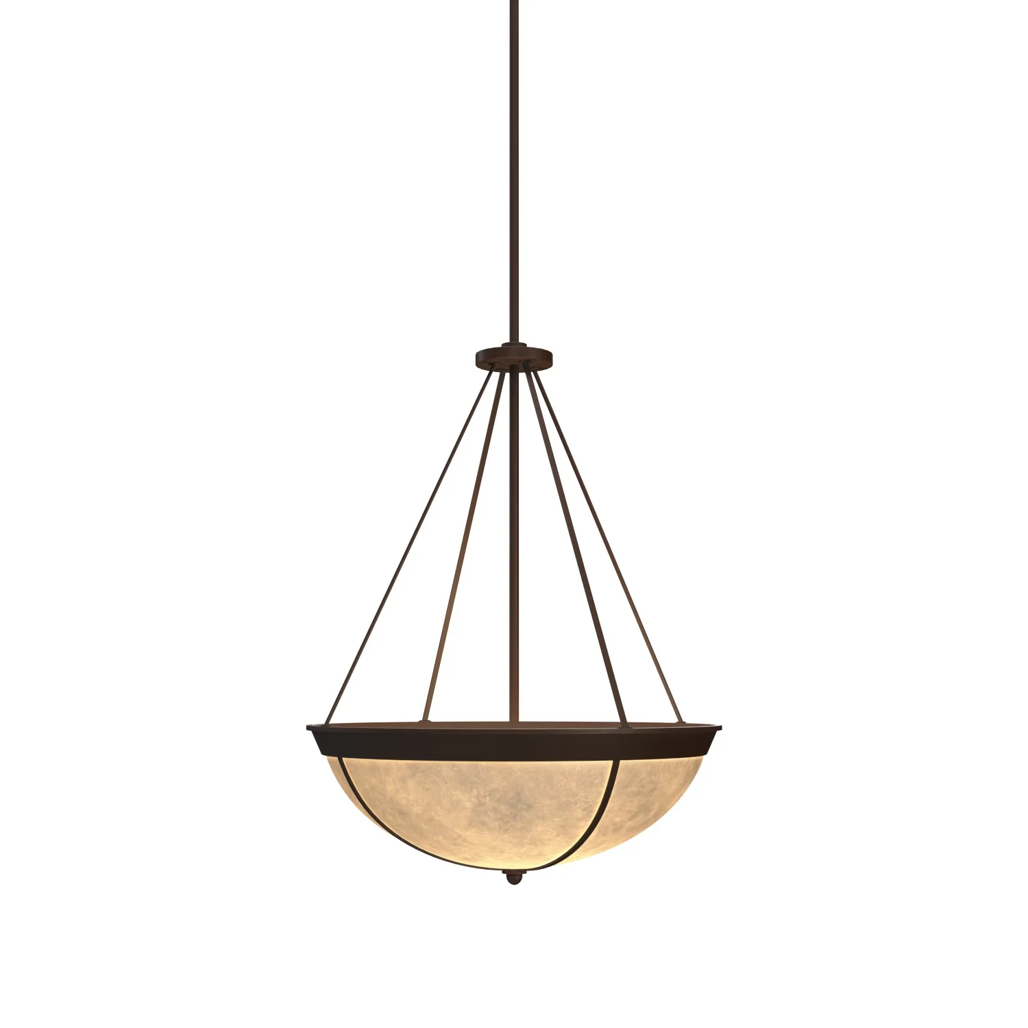 Antique Lobby Dome Light Pendant PBR 3D Model_03